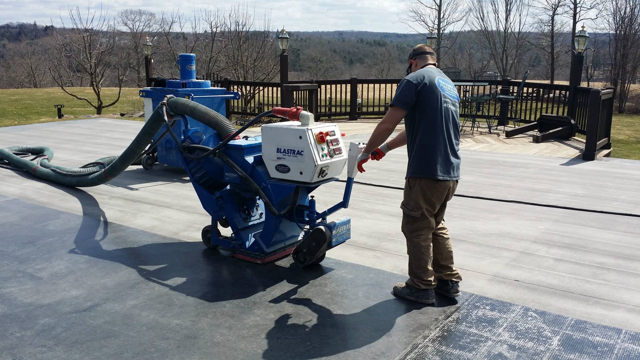 Concrete surface preparation equipment for commercial flooring projects