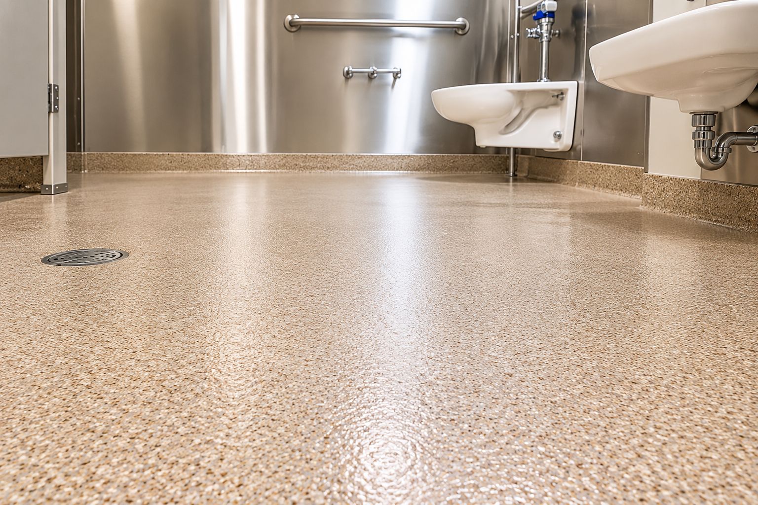 Decorative quartz flooring at Harriman and West Airport in North Adams Massachusetts