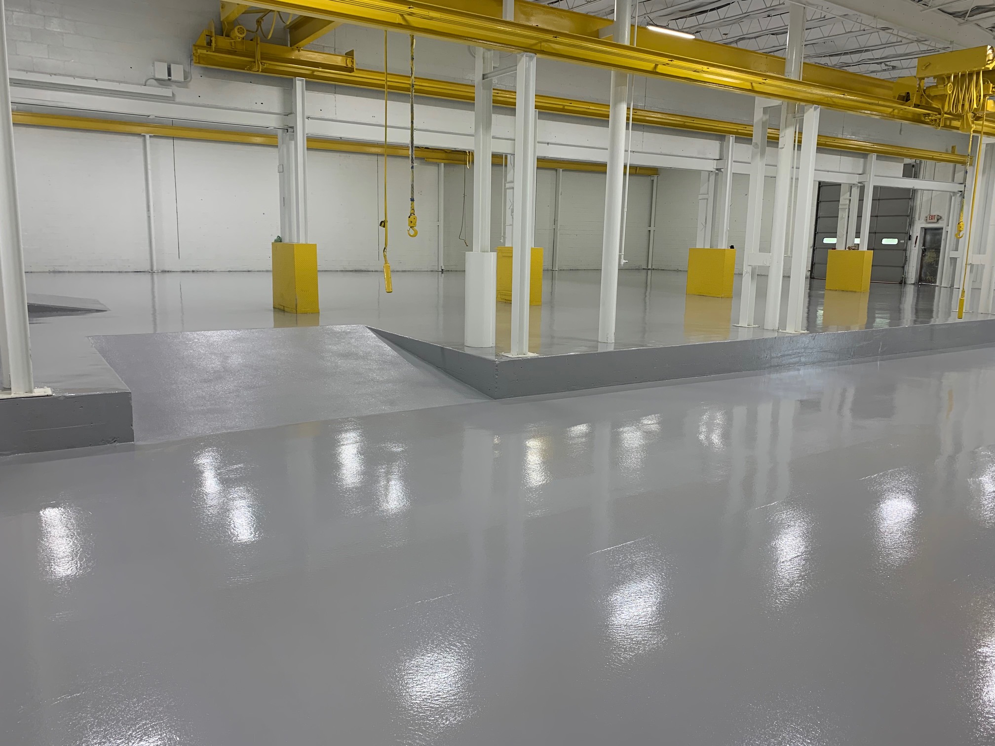 Completed industrial warehouse resinous floor